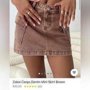 Princess Polly Zakai Cargo Skirt US4